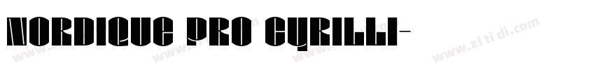 Nordique Pro Cyrilli字体转换